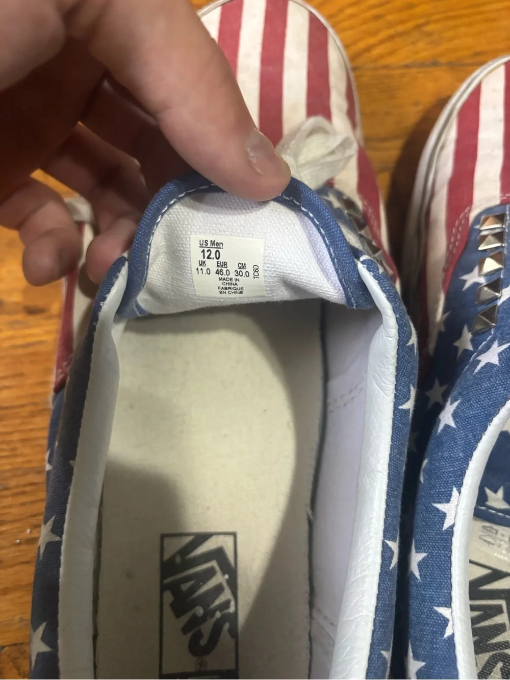 Vans Kids Americana Flag Low-Top Sneakers - Red White Blue